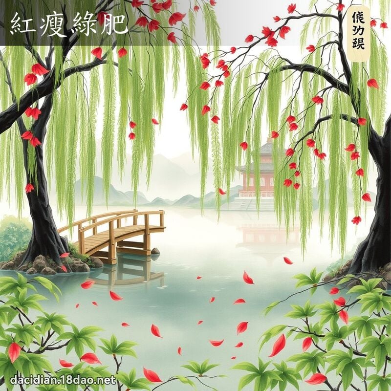 红瘦绿肥 配图