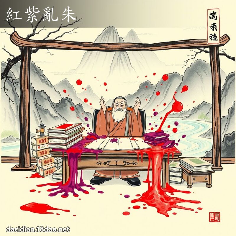红紫乱朱 配图