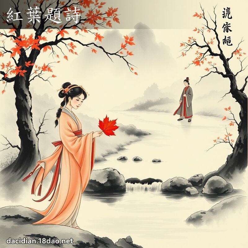 红叶题诗 配图