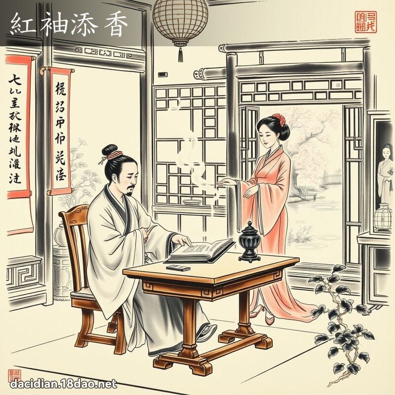 红袖添香 配图