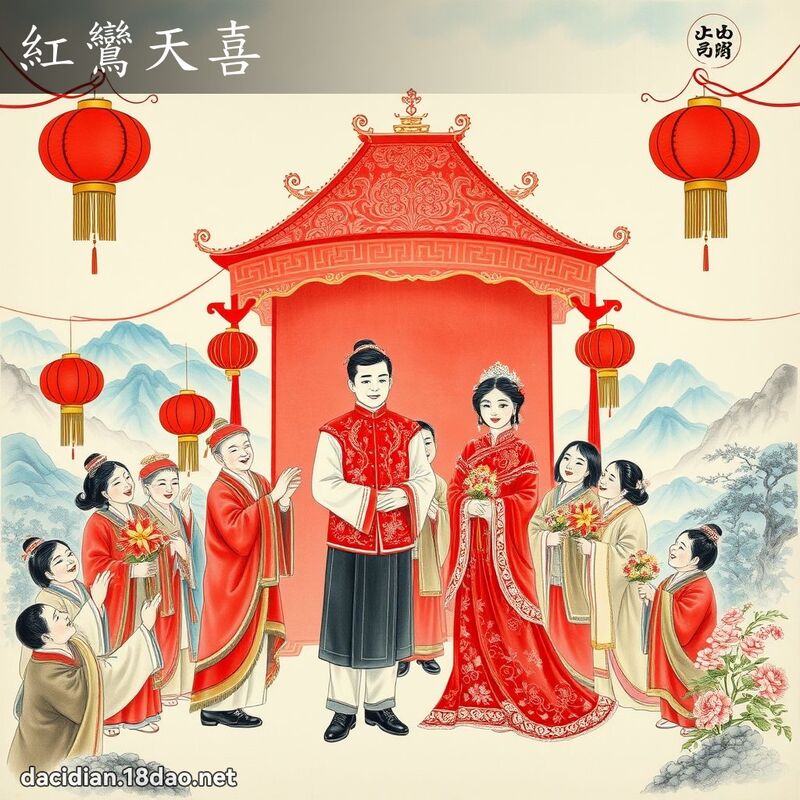红鸾天喜 配图