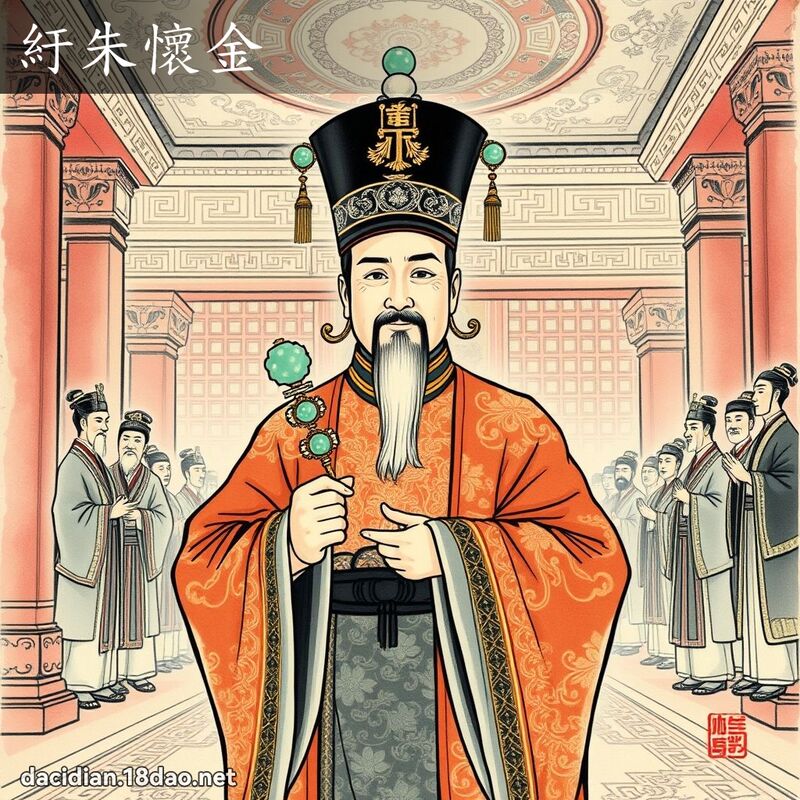 紆朱怀金 配图