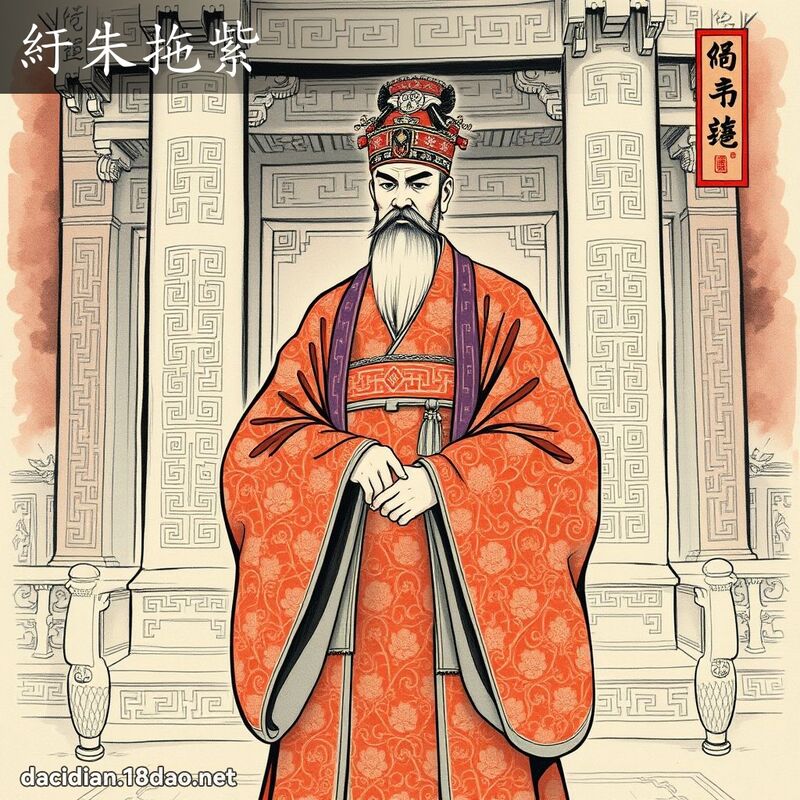 紆朱拖紫 配图