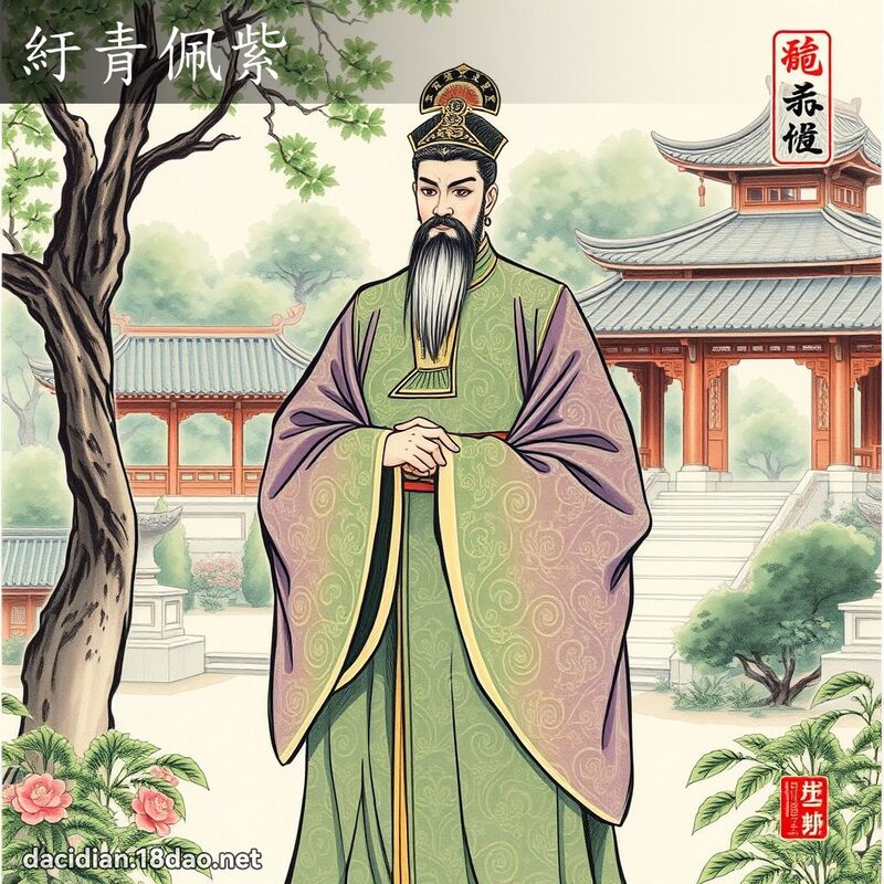 紆青佩紫 配图