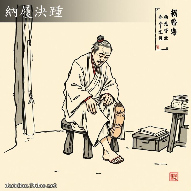纳履决踵 配图
