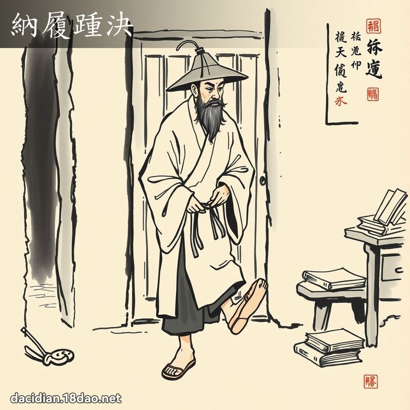 纳履踵决 配图