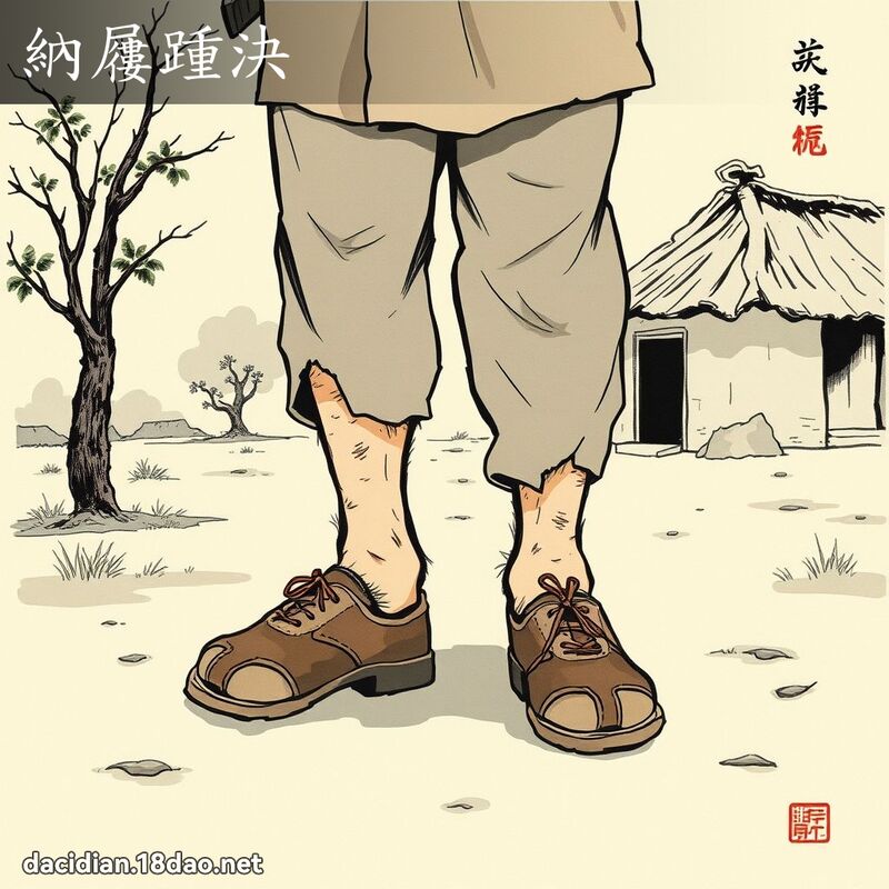 纳屨踵决 配图