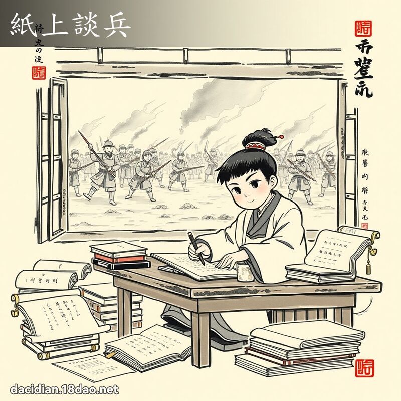 纸上谈兵 配图