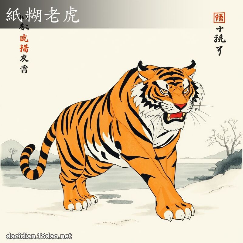 紙糊老虎 配图