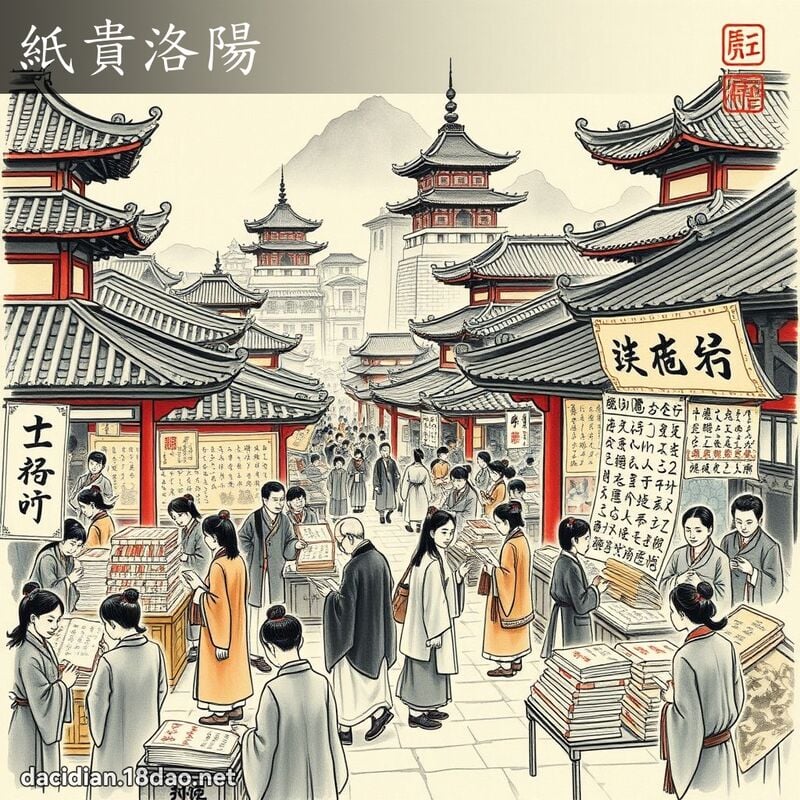 紙貴洛陽 配图