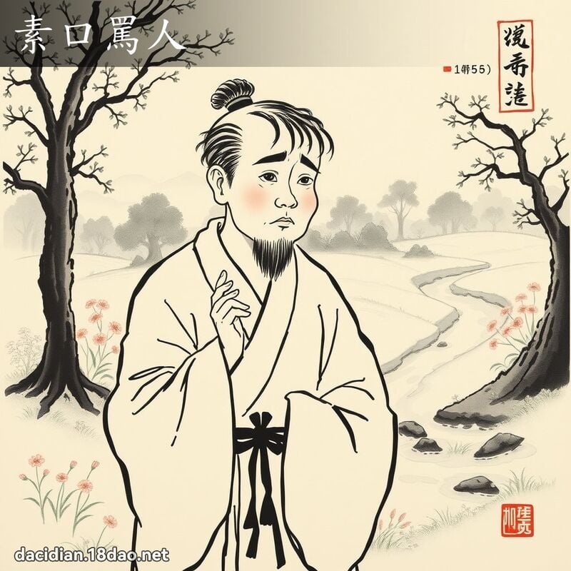 素口罵人 配图