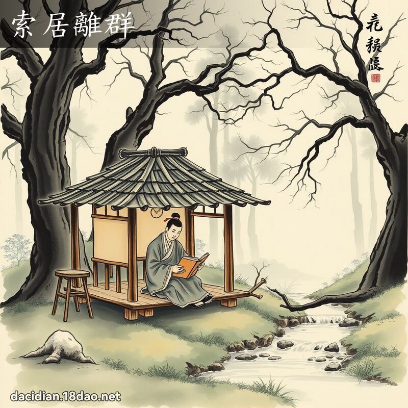 索居離群 - 中華成語配圖