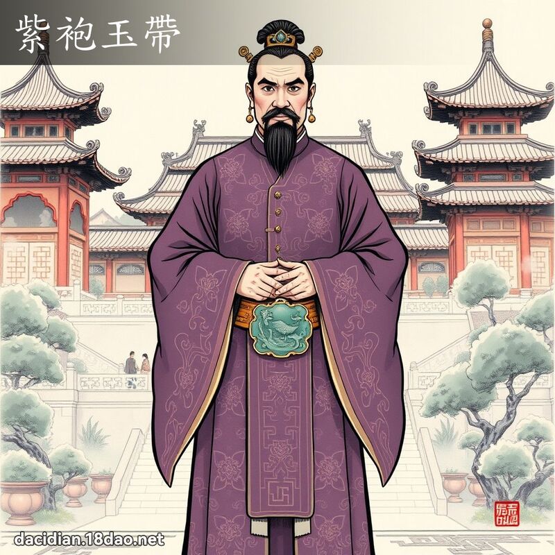 紫袍玉帶 配图