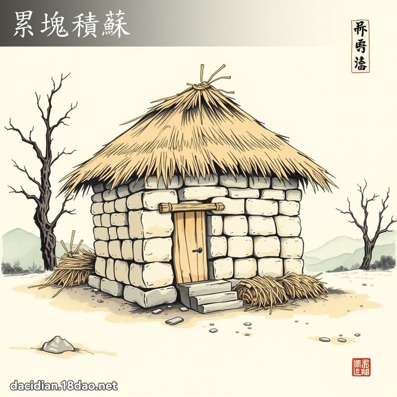 累塊積蘇 配图
