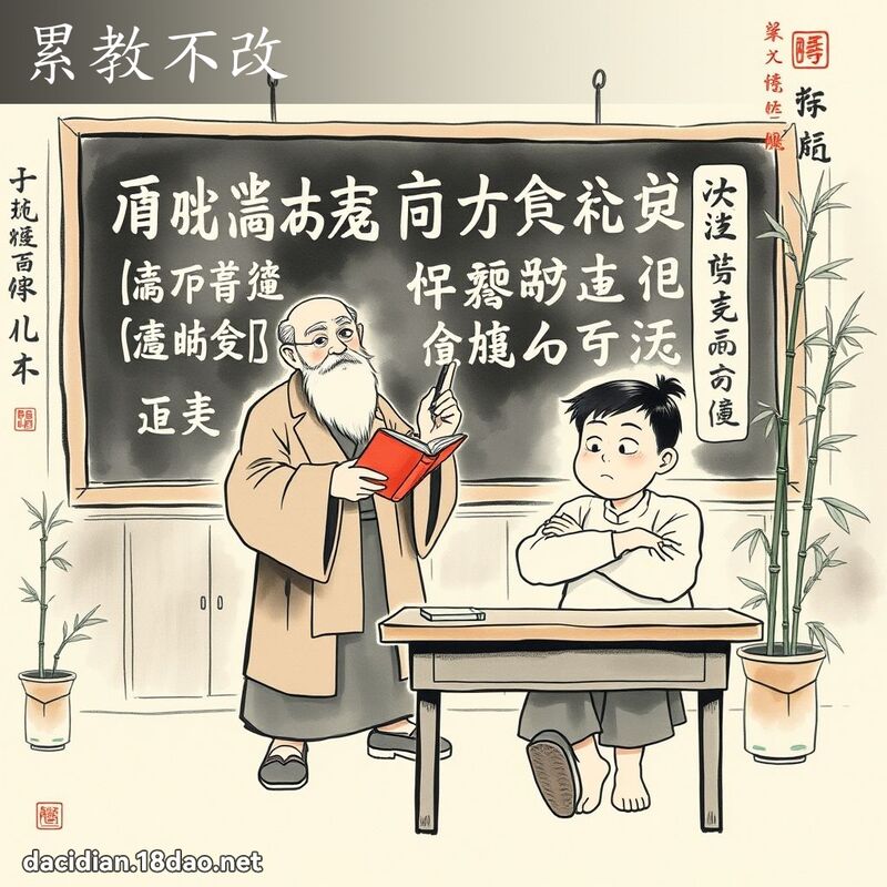 累教不改 配图