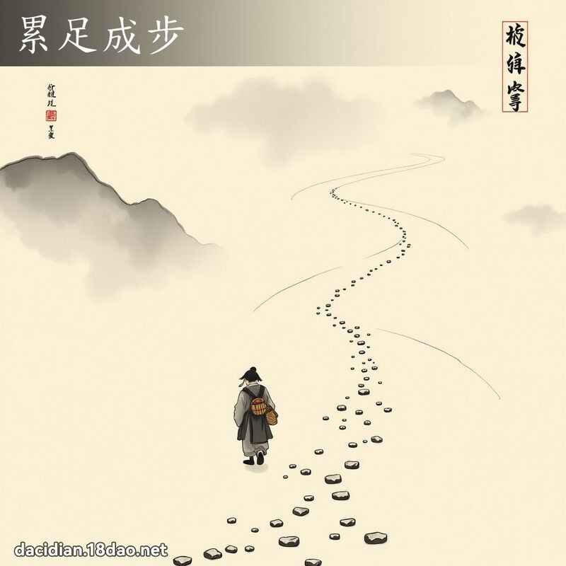 累足成步 配图