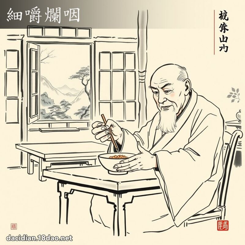 細嚼爛咽 配图