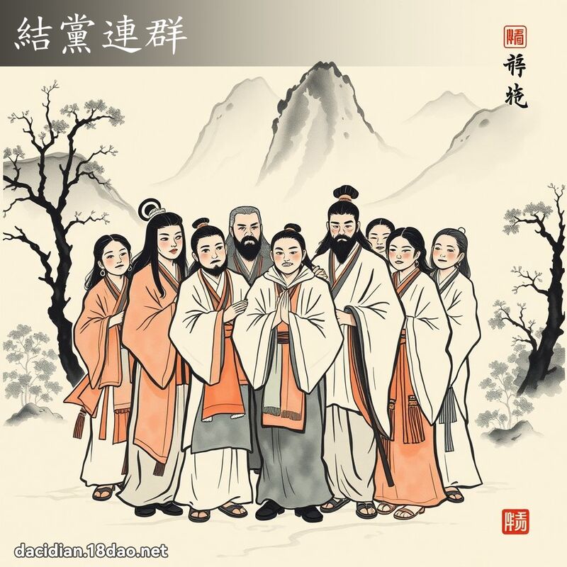 结党连群 配图