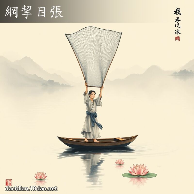 纲挈目张 配图