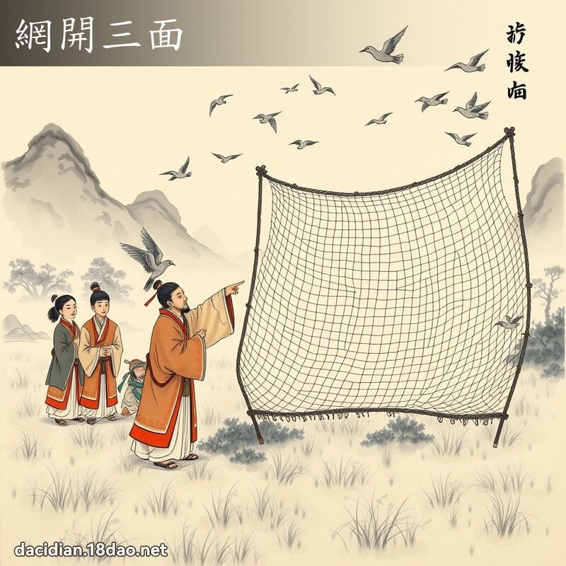 网开三面 配图