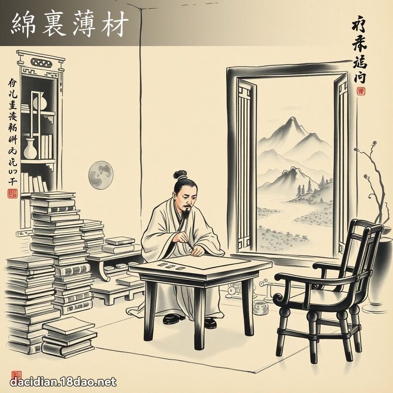 绵裏薄材 配图