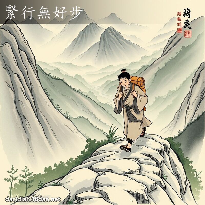 紧行无好步 配图