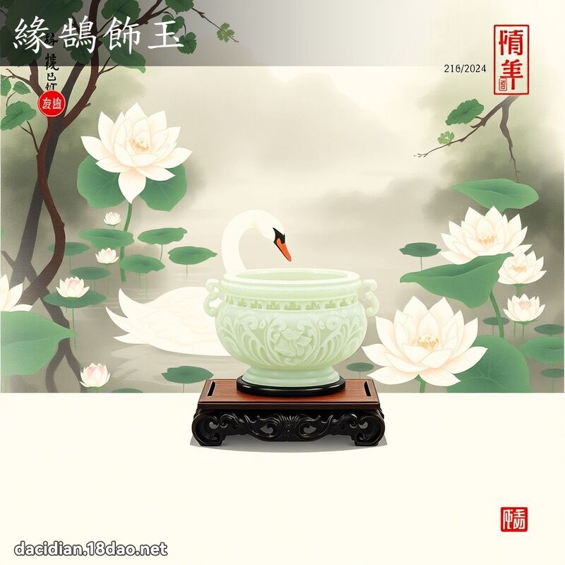 缘鵠饰玉 配图