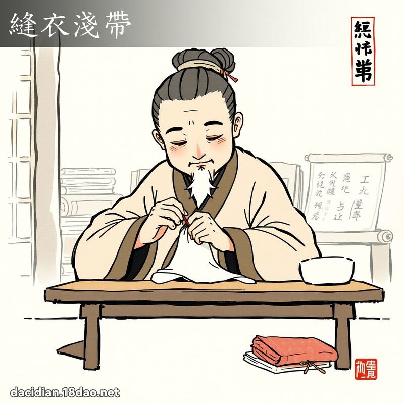缝衣浅带 配图