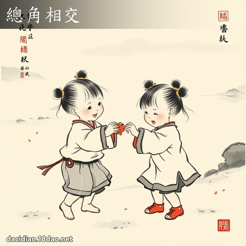 总角相交 配图