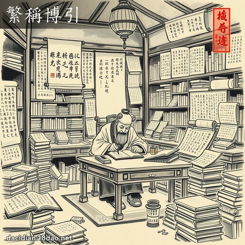 繁称博引 配图