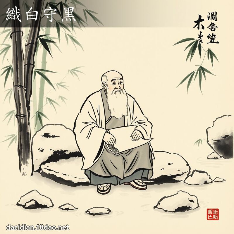 织白守黑 配图