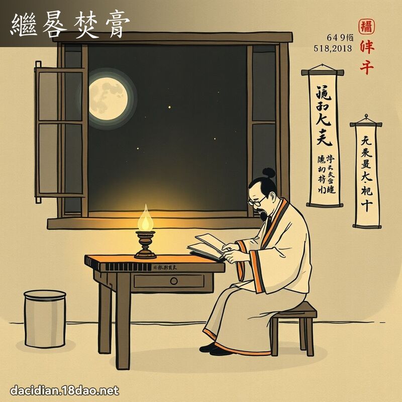 继晷焚膏 配图
