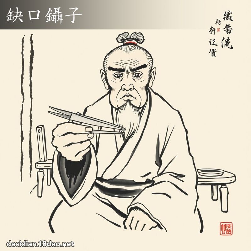 缺口镊子 配图