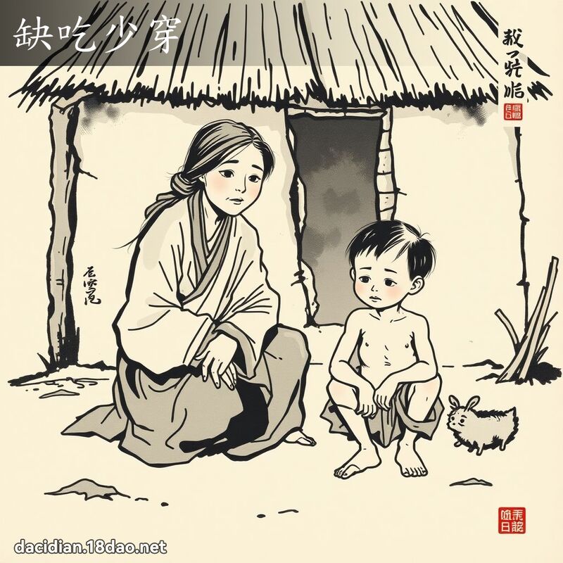 缺吃少穿 配图