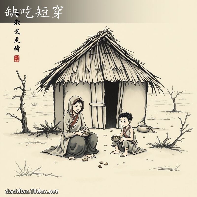 缺吃短穿 配图