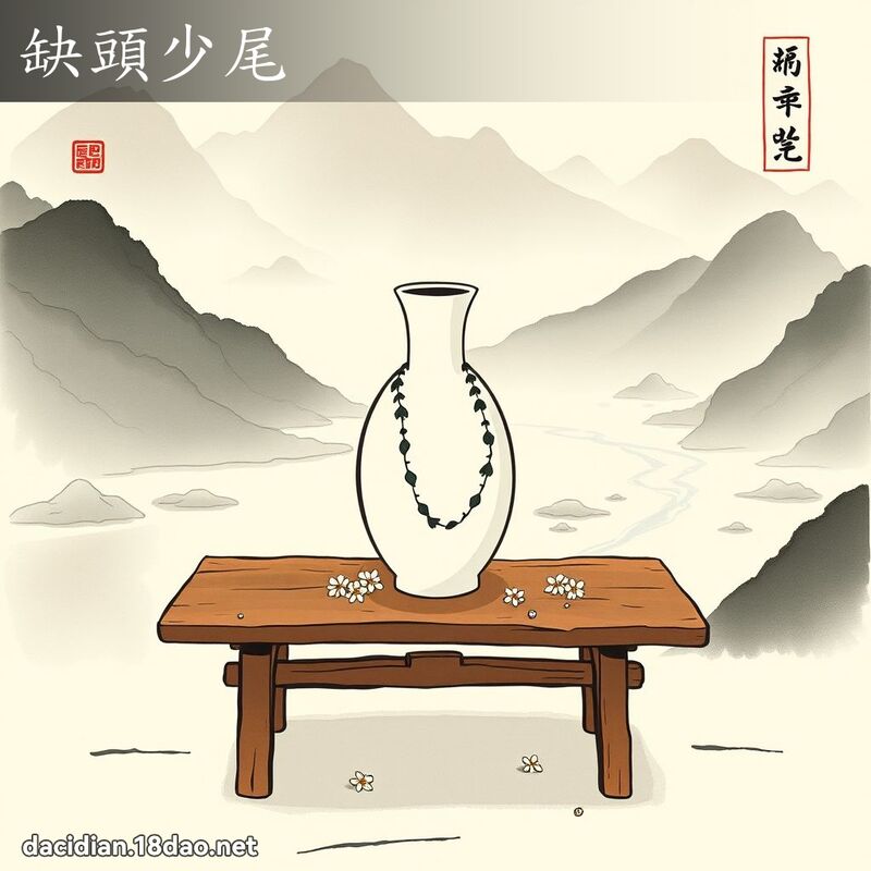 缺头少尾 配图