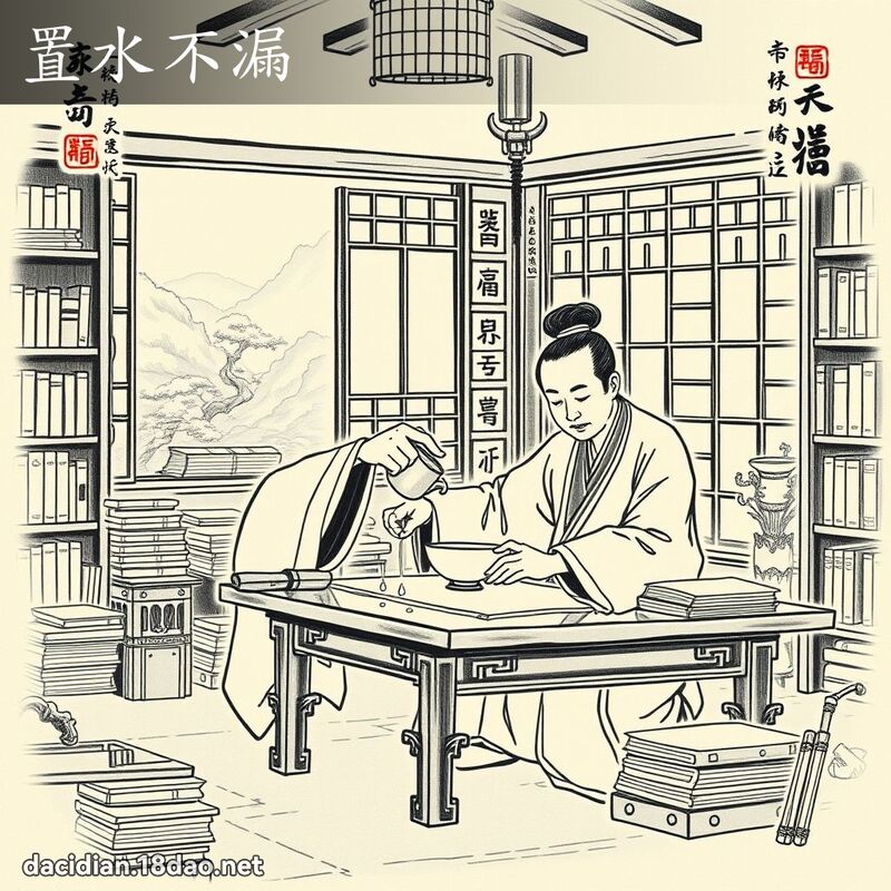 置水不漏 配图