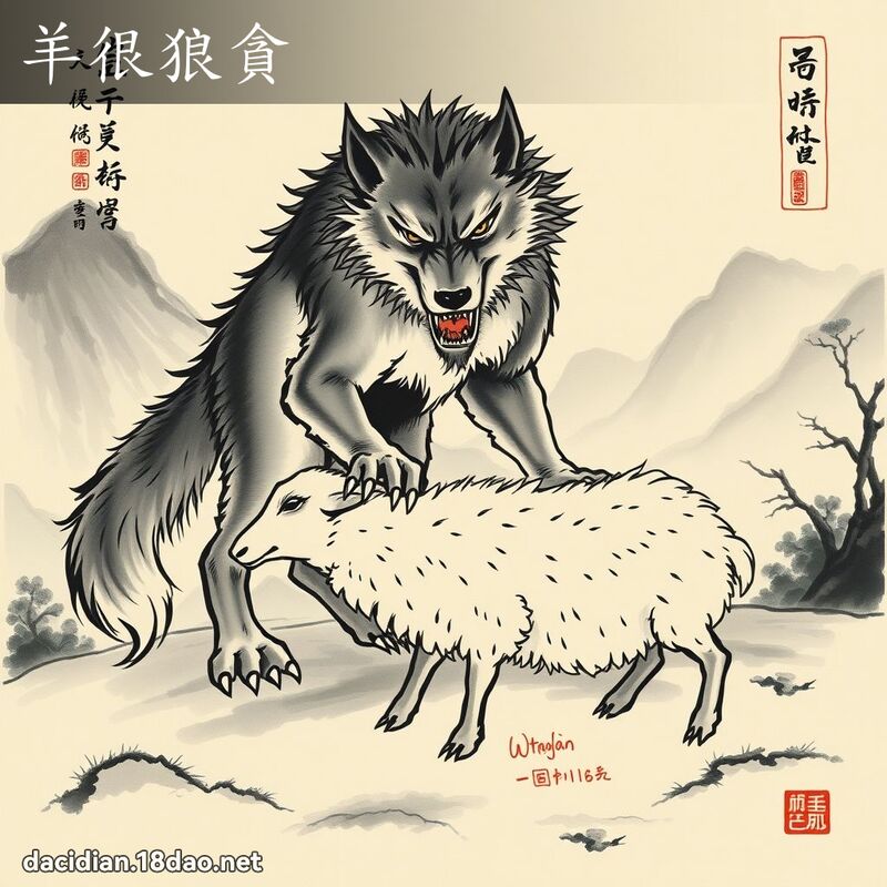 羊很狼贪 配图