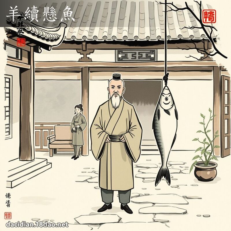 羊续悬鱼 配图