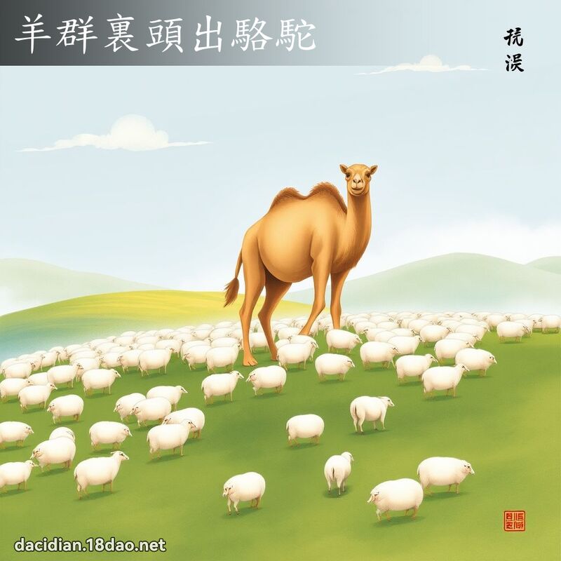 羊群裏头出骆驼 配图