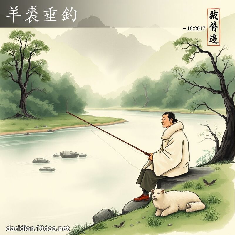 羊裘垂钓 配图