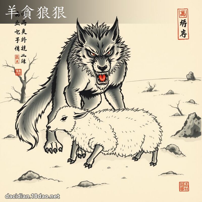 羊贪狼狠 配图