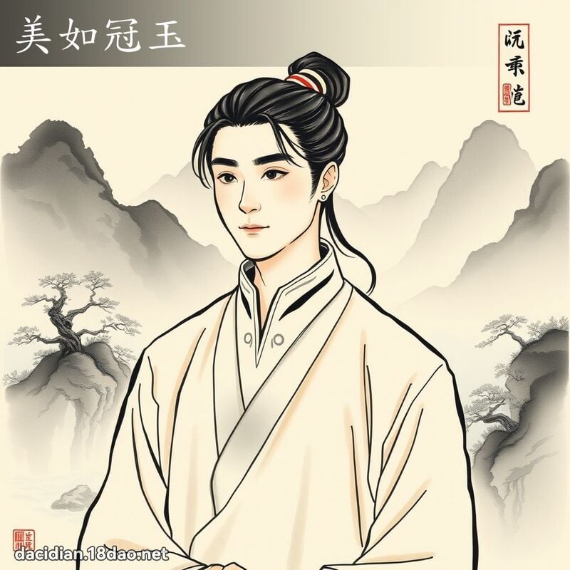 美如冠玉 配图