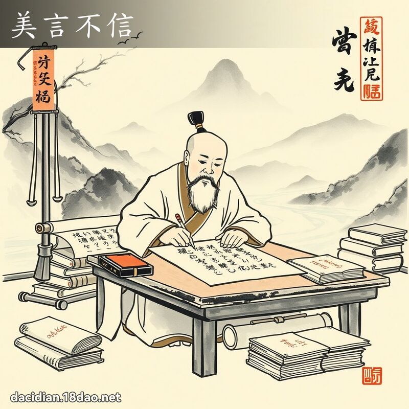 美言不信 配图
