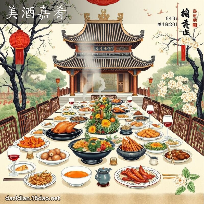 美酒嘉肴 配图