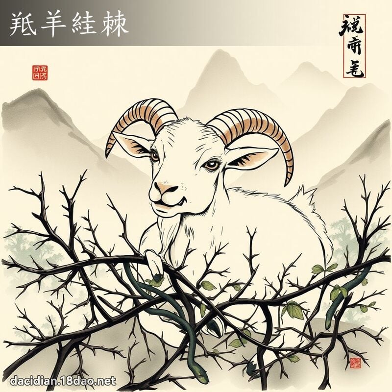 羝羊絓棘 配图