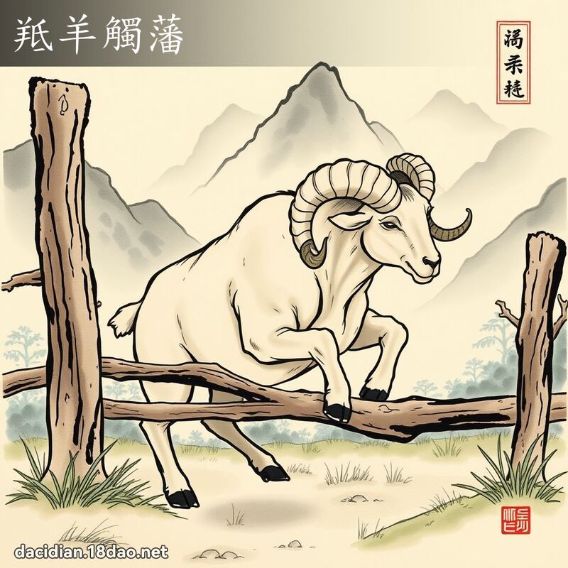 羝羊触藩 配图