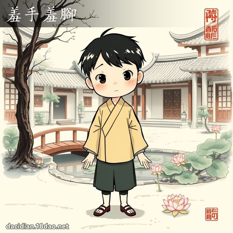 羞手羞脚 配图