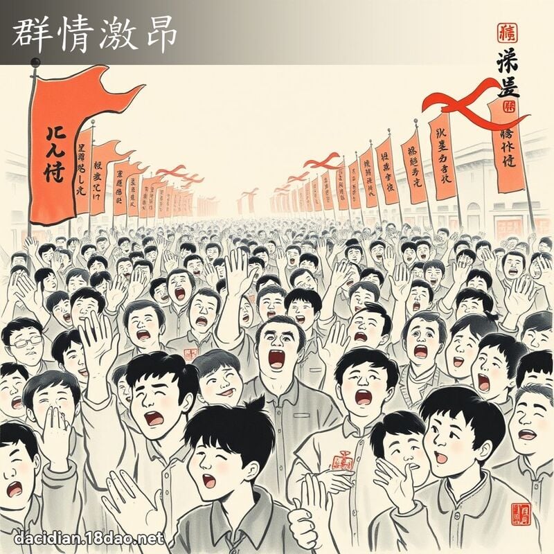 群情激昂 配图
