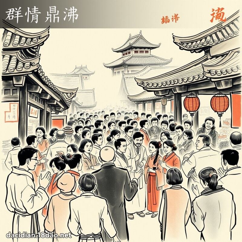 群情鼎沸 配图